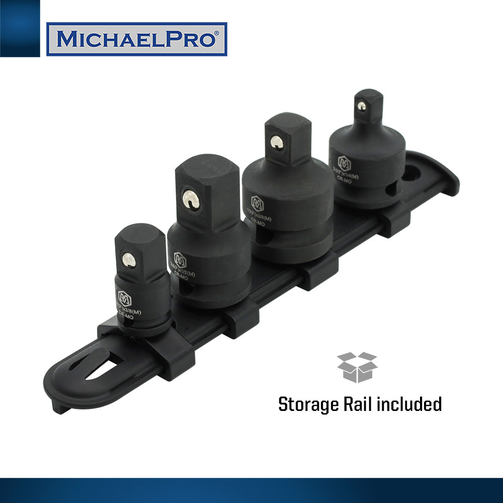 4-Piece Impact Grade Socket Adapter & Reducer Set (MP005023) - MichaelPro