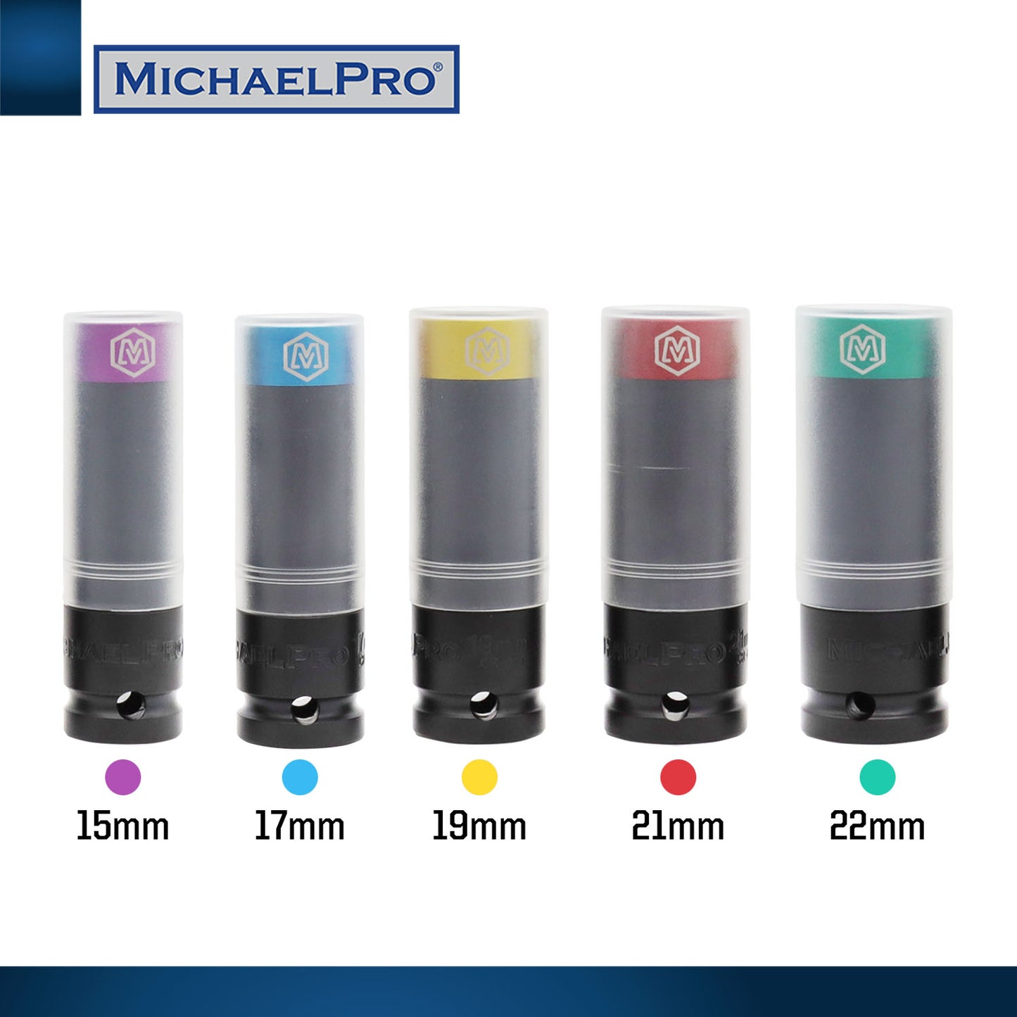 5-Piece 1/2" Drive Power Impact Lug Nut Socket, Damage-Free (MP005030) - MichaelPro