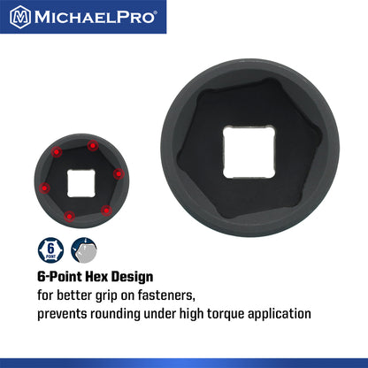 60-Piece 1/2"Drive Impact Socket Set in Standard SAE & Metric Sizes (MP005034) - MichaelPro