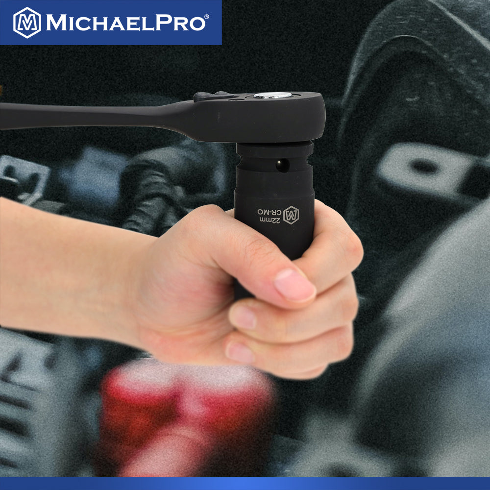 60-Piece 1/2"Drive Impact Socket Set in Standard SAE & Metric Sizes (MP005034) - MichaelPro