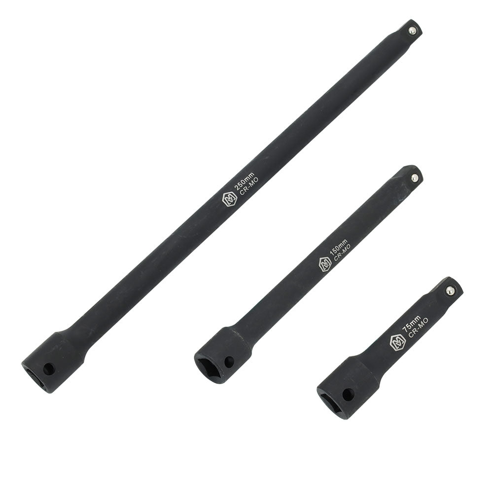 3/8" Drive Impact Extension Bar Set- 3”, 6”, 10” (MP005040) - MichaelPro