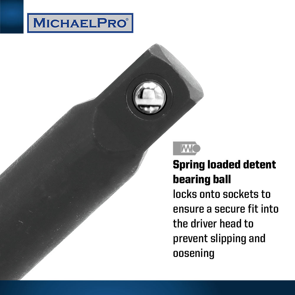 3/8" Drive Impact Extension Bar Set- 3”, 6”, 10” (MP005040) - MichaelPro