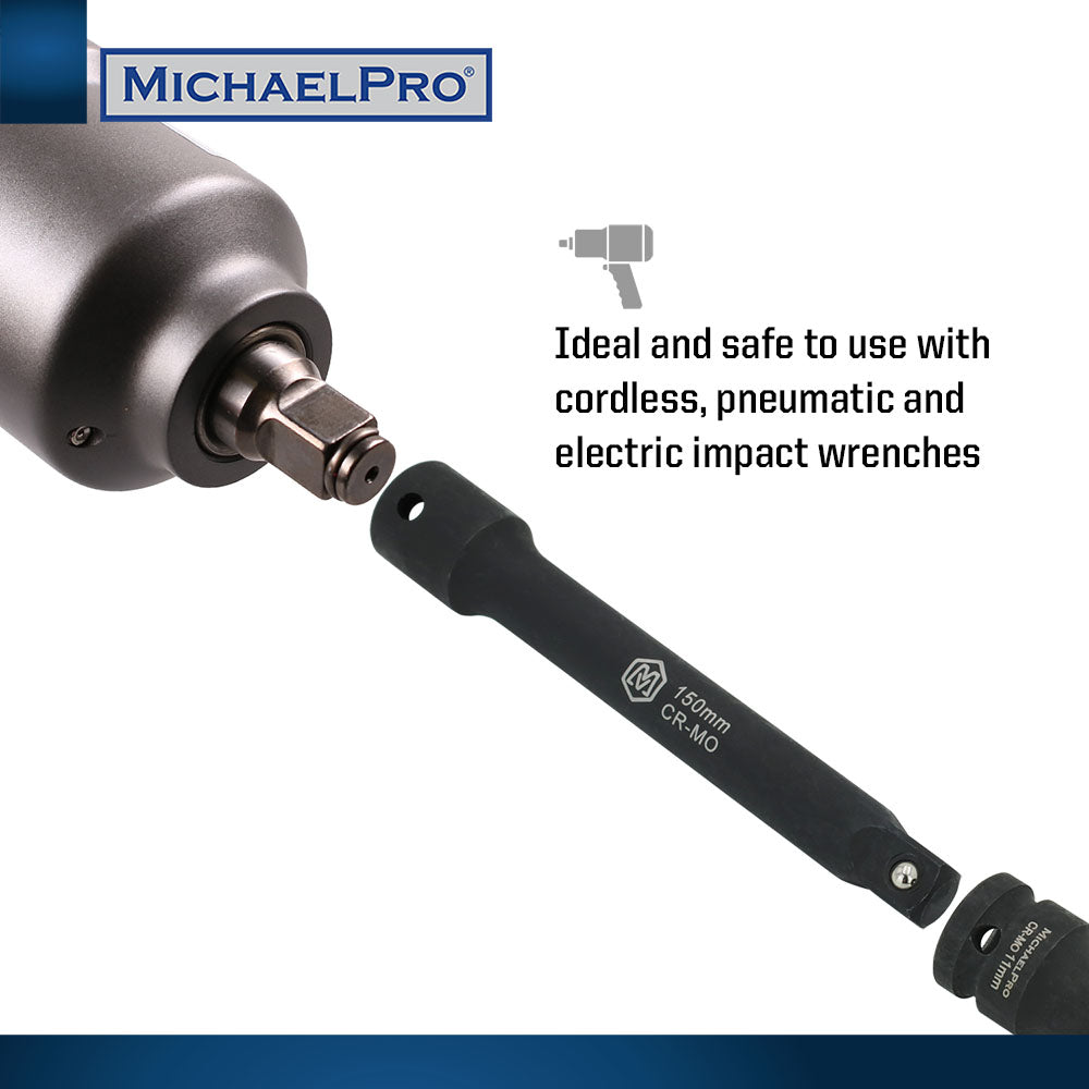 1/2" Drive Impact Extension Bar Set- 3”, 6”, 8” (MP005041) - MichaelPro