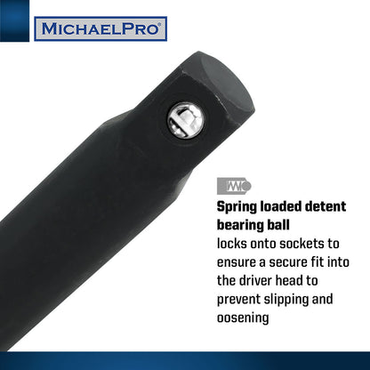 1/2" Drive Impact Extension Bar Set- 3”, 6”, 8” (MP005041) - MichaelPro