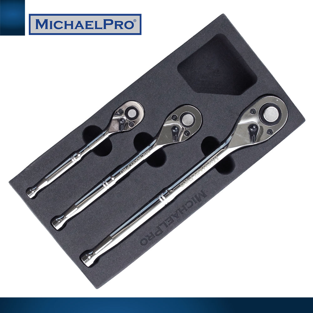 3-Piece Quick Release 90T Ratchet Set (MP006009) - MichaelPro
