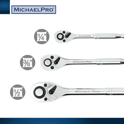 3-Piece Quick Release 90T Ratchet Set (MP006009) - MichaelPro