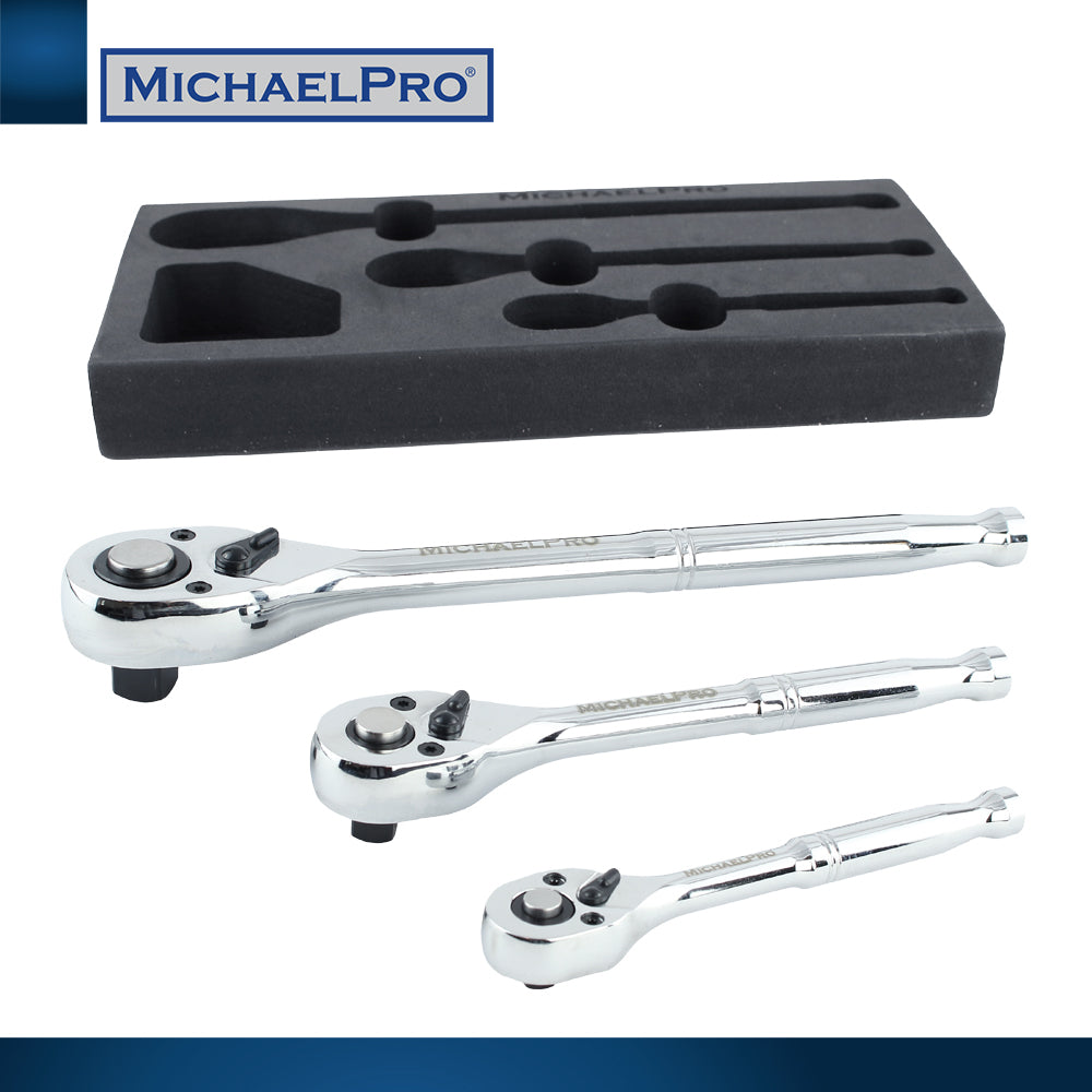 3-Piece Quick Release 90T Ratchet Set (MP006009) - MichaelPro
