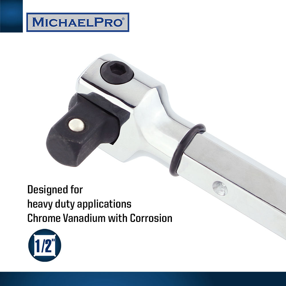 1/2" Drive Extendable Breaker Bar, 15-Inch to 24-Inch (MP007002) - MichaelPro