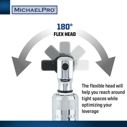 1/2" Drive Extendable Breaker Bar, 15-Inch to 24-Inch (MP007002) - MichaelPro