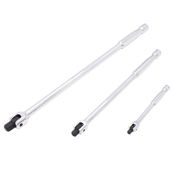 6-teiliges Breaker Bar Set – Mit 3 Brecheisen Und 3 Verlängerungen, Chrom-Vanadium-Stahl