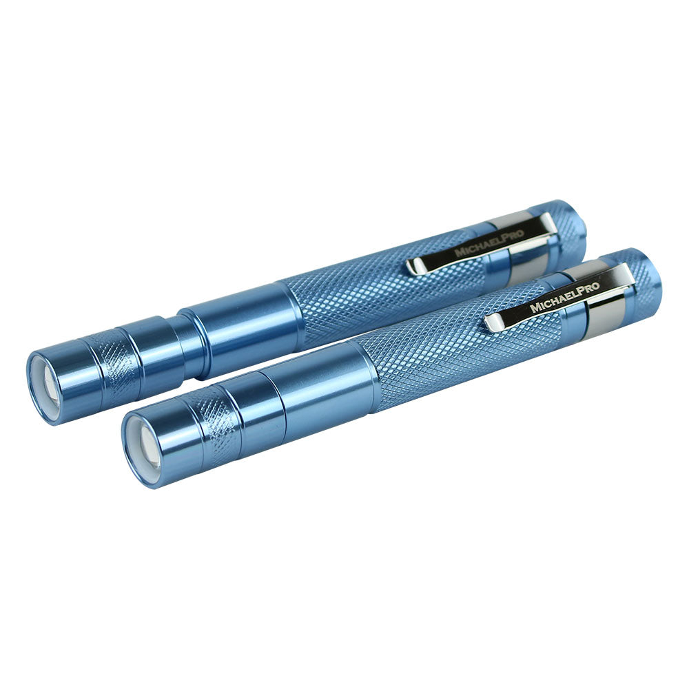 2 Pack Mini LED High Lumens Pen Light with Clip (MP008004) - MichaelPro