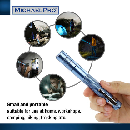 2 Pack Mini LED High Lumens Pen Light with Clip (MP008004) - MichaelPro
