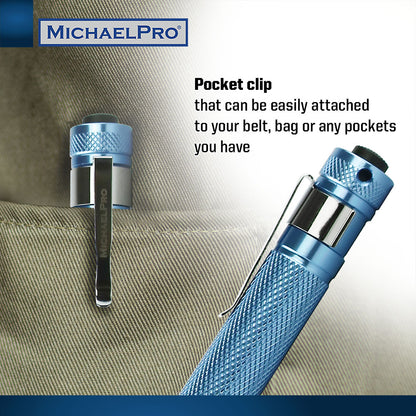 2 Pack Mini LED High Lumens Pen Light with Clip (MP008004) - MichaelPro