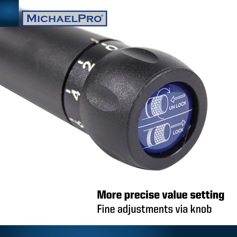 1/2-inch Drive Click Through Torque Wrench With Sockets (MP001002) - MichaelPro