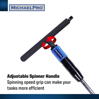 40PC 3/8" Drive 2-way Quick Swivel T-Handle Wrench & Sockets Set (MP009056) - MichaelPro