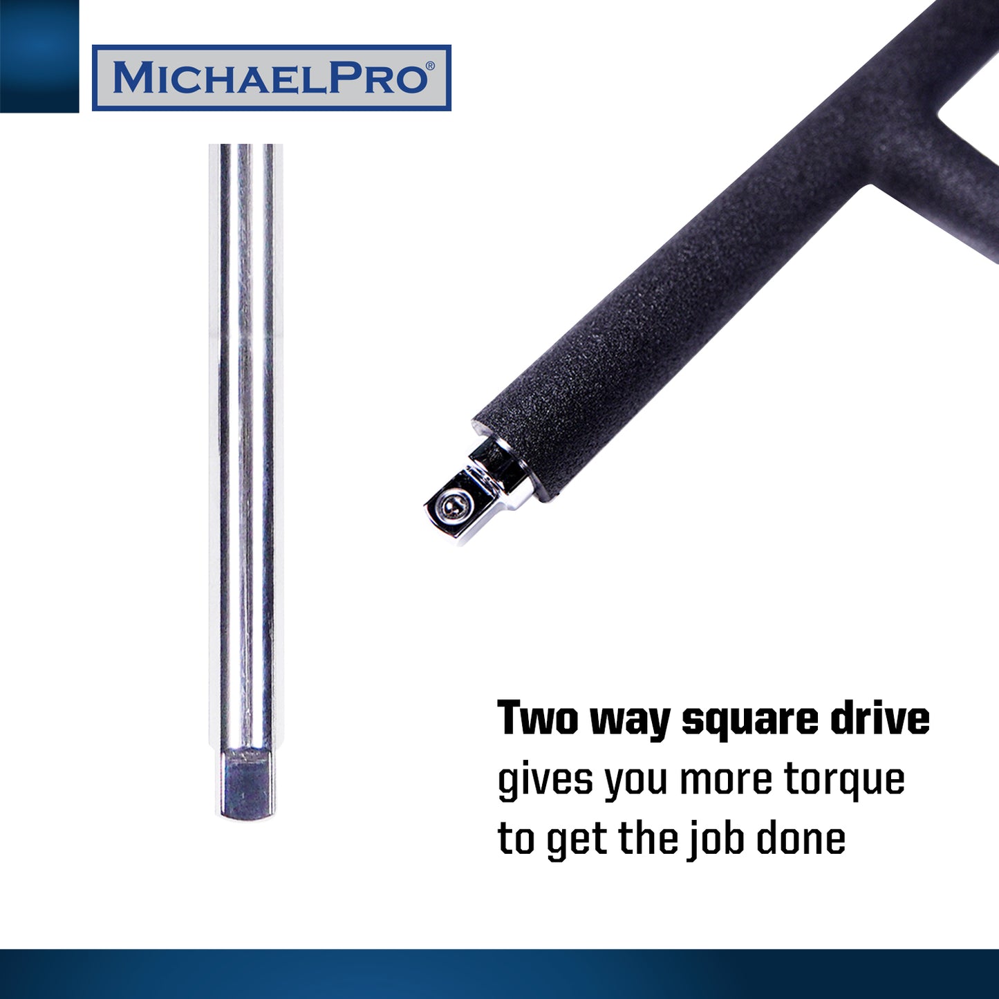 40PC 3/8" Drive 2-way Quick Swivel T-Handle Wrench & Sockets Set (MP009056) - MichaelPro
