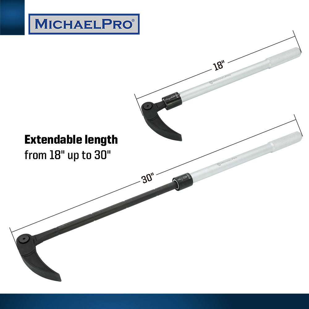 Extendable Indexing Pry Bar, 18-Inch to 30-Inch (MP009079) - MichaelPro