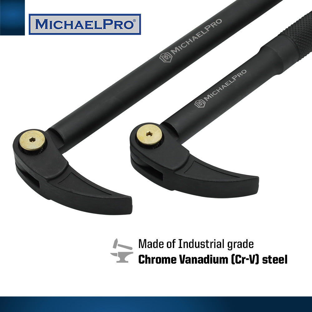 3-Piece Indexing Pry Bar Set – 10”, 12”, 15” (MP009080) - MichaelPro