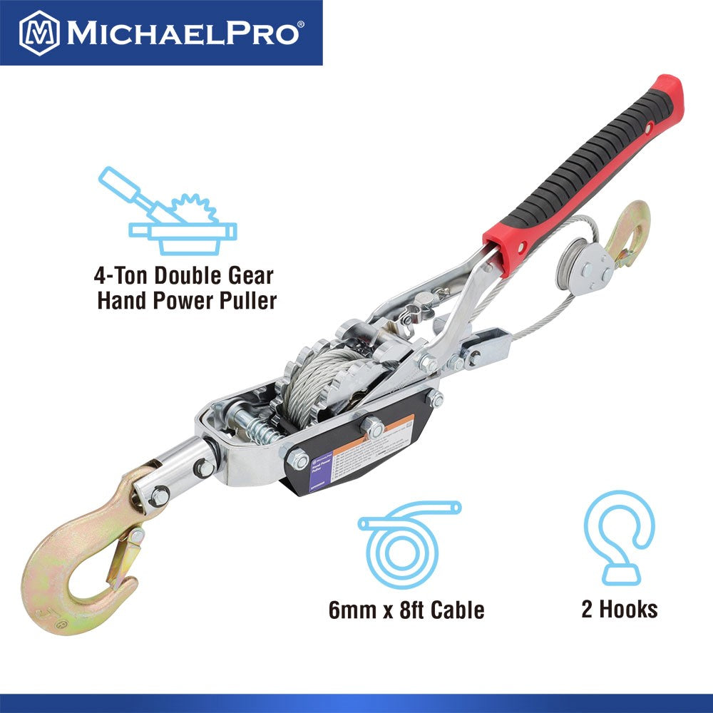 4-Ton Power Winch Puller, Double Gear (MP009089)