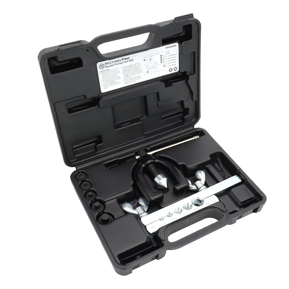 Single and Double Flaring Tool Kit with Extra Adapters (MP009090) - MichaelPro
