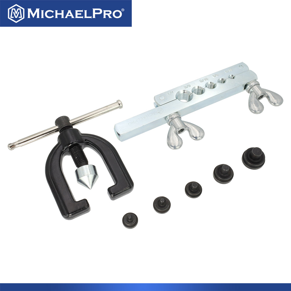 Single and Double Flaring Tool Kit with Extra Adapters (MP009090) - MichaelPro