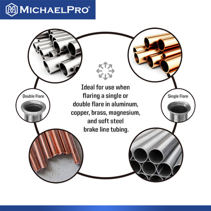 Single and Double Flaring Tool Kit with Extra Adapters (MP009090) - MichaelPro