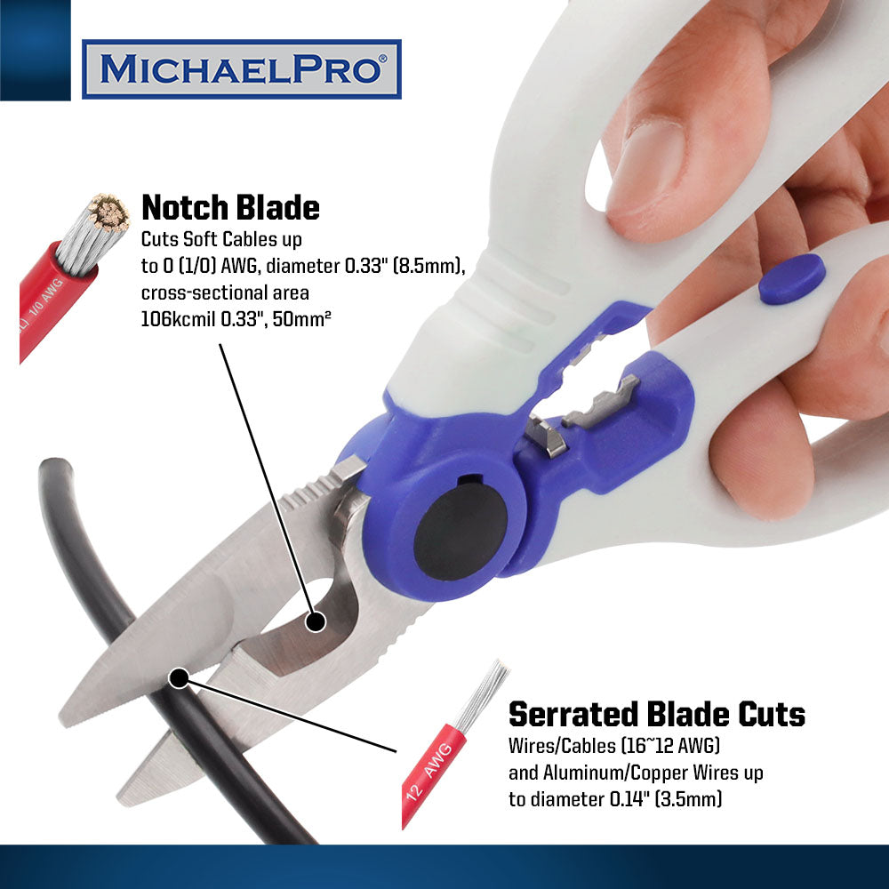 6-Inch Stainless Electrician Scissors (MP010025) - MichaelPro