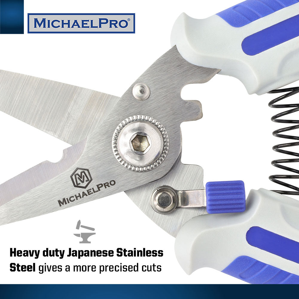 7-Inch / 8-Inch Stainless Multi-Purpose Shears (MP010026 / MP010027) - MichaelPro