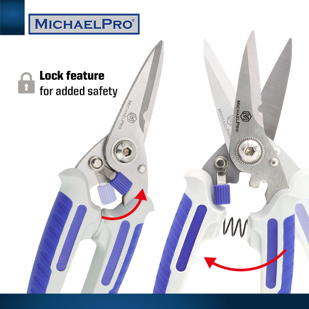 7-Inch / 8-Inch Stainless Multi-Purpose Shears (MP010026 / MP010027) - MichaelPro