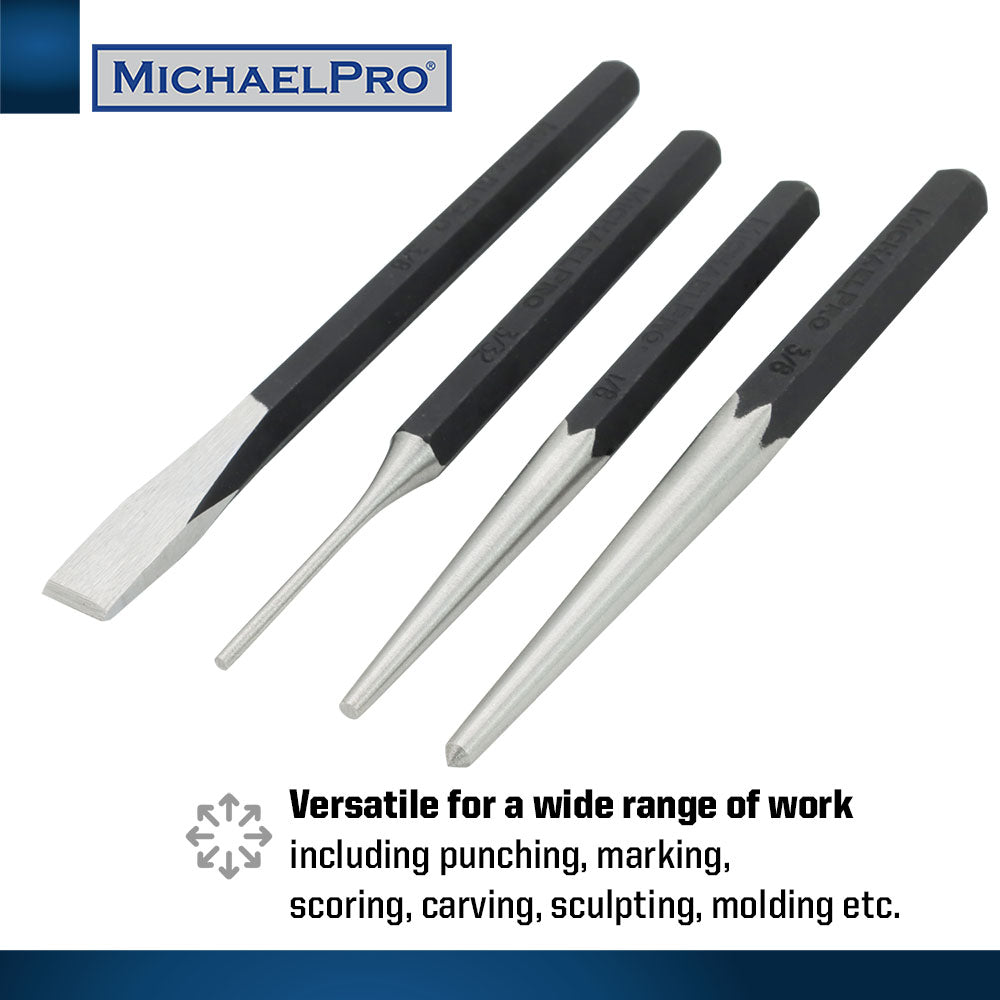 16-Piece Chisel and Punch Set, Heavy Duty (MP010030) - MichaelPro