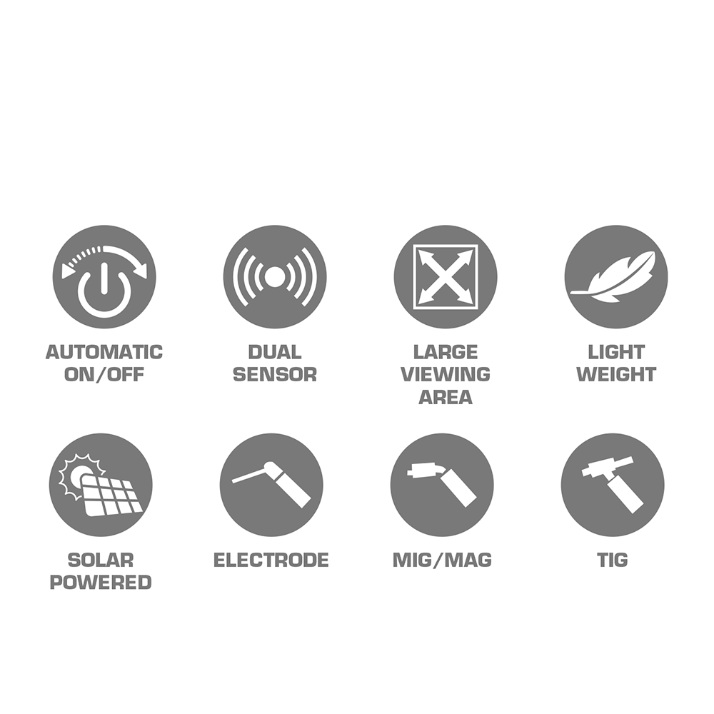 Auto Darkening Welding Helmet, Large Viewing 3.94" x 2.44 (MP011001 ) - MichaelPro