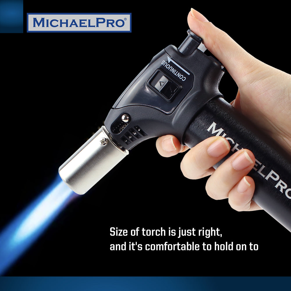 Professional Butane Torch with Adjustable Flames & Safety Lock (MP011003) - MichaelPro
