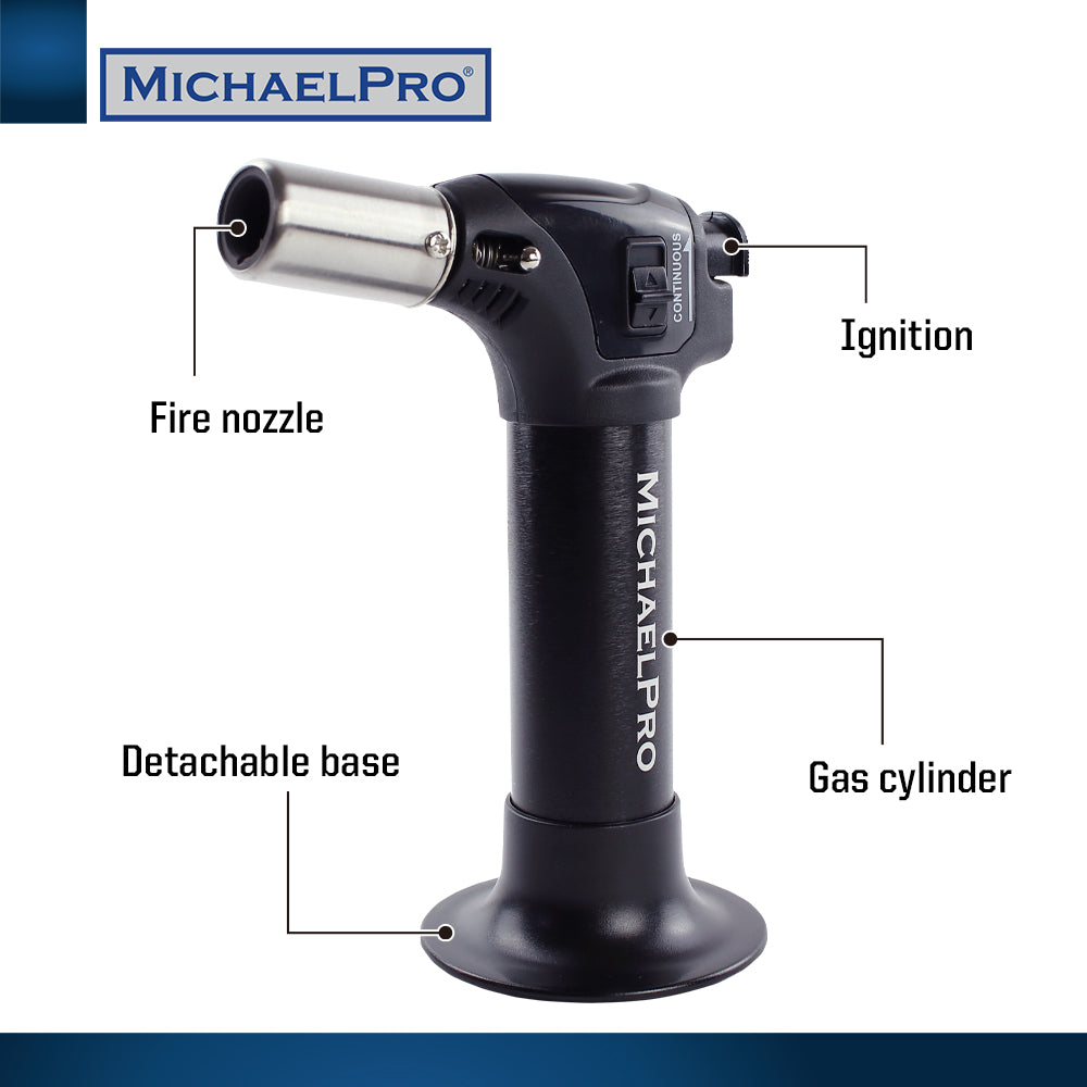 Professional Butane Torch with Adjustable Flames & Safety Lock (MP011003) - MichaelPro
