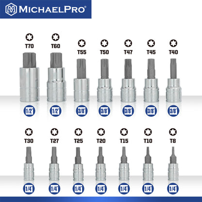 16-Piece Torx Bit Set (MP012022) - MichaelPro