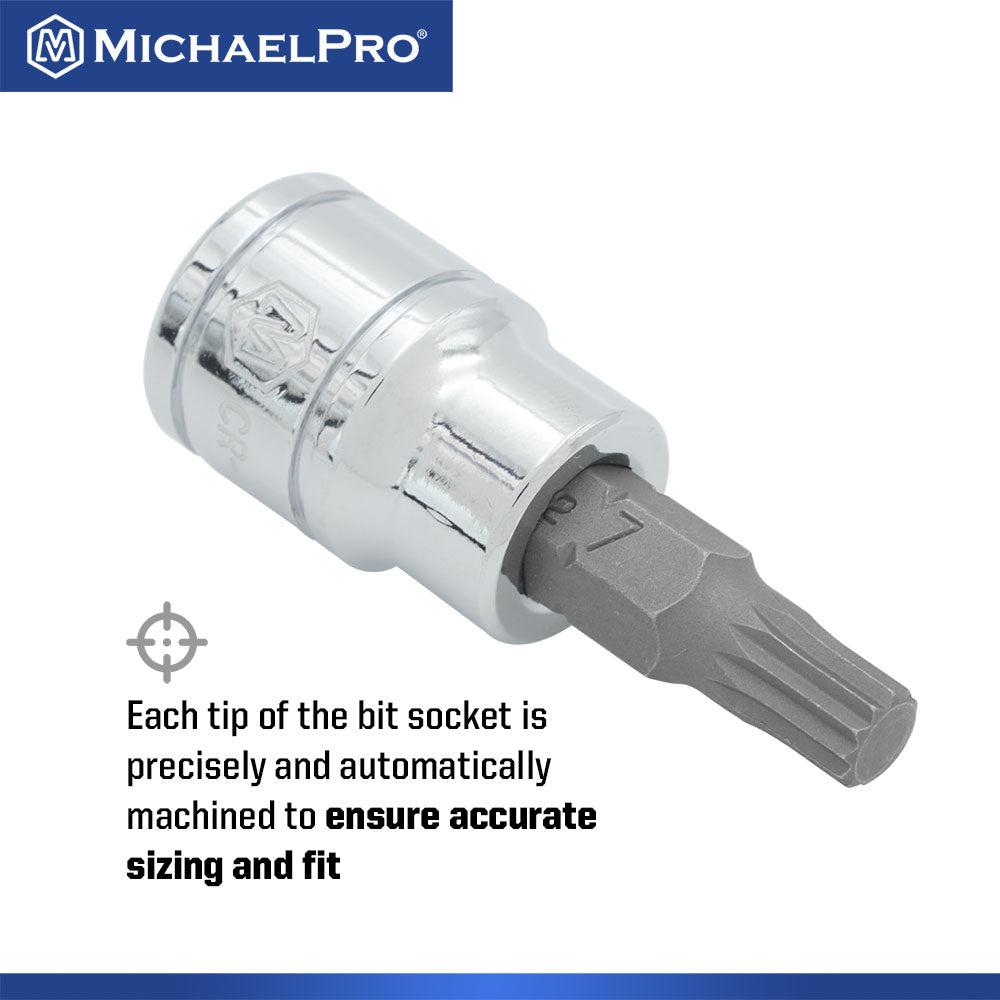 14-Piece XZN Triple Square Spline Bit Set (MP012023) - MichaelPro