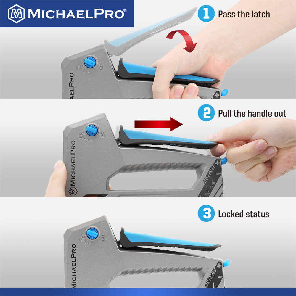 Aluminum Tacker/Staple Gun for Heavy Duty Usage (MP013011) - MichaelPro