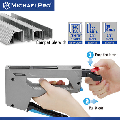 Aluminum Tacker/Staple Gun for Heavy Duty Usage (MP013011) - MichaelPro