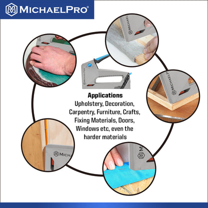 Aluminum Tacker/Staple Gun for Heavy Duty Usage (MP013011) - MichaelPro