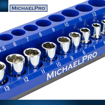 3-Piece Magnetic Socket Organizers for Metric Sockets (MP014002) - MichaelPro