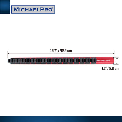 Aluminum Small Tools Organizer Rail, Magnetic (MP014030) - MichaelPro