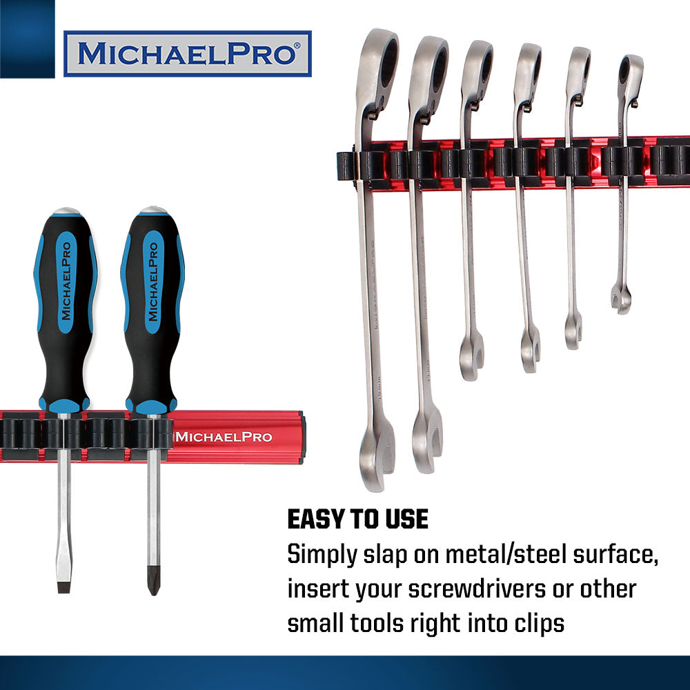 Aluminum Small Tools Organizer Rail, Magnetic (MP014030) - MichaelPro