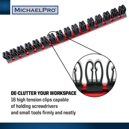 Aluminum Small Tools Organizer Rail, Magnetic (MP014030) - MichaelPro