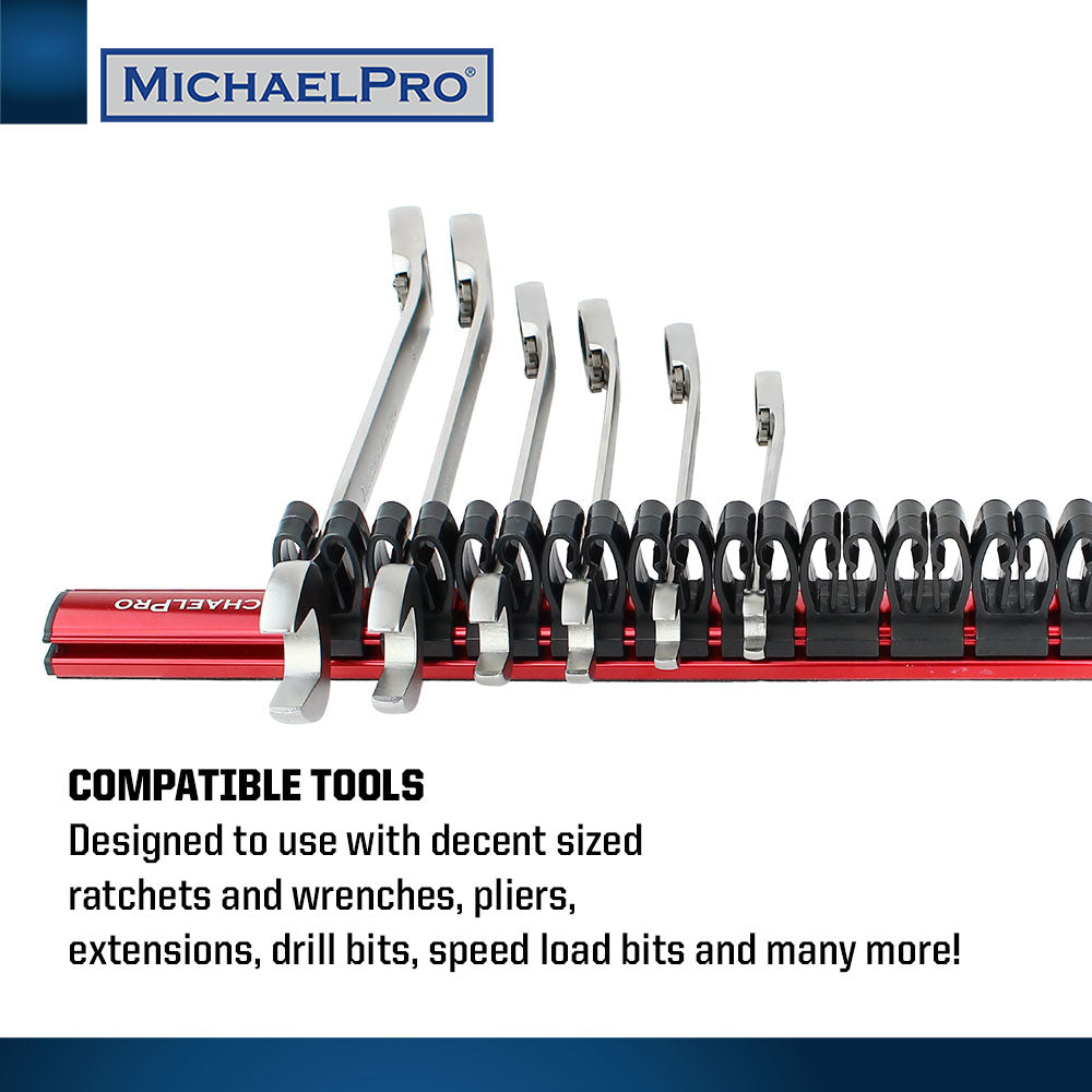 Aluminum Small Tools Organizer Rail, Magnetic (MP014030) - MichaelPro