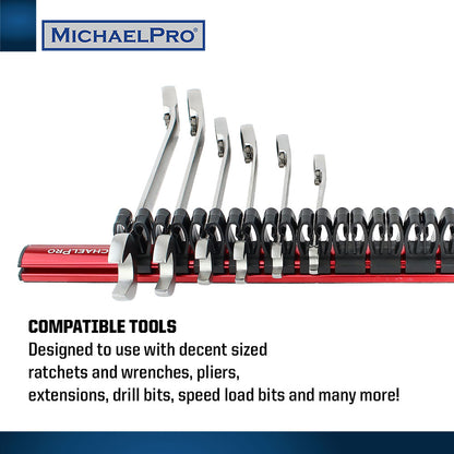 Aluminum Small Tools Organizer Rail, Magnetic (MP014030) - MichaelPro