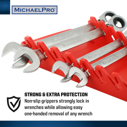 Wrench Holder with Carrying Handle, 12 Slots (MP014032) - MichaelPro