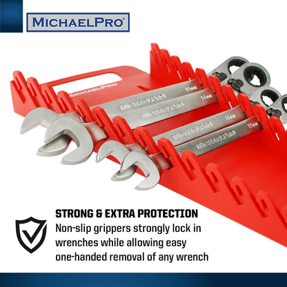 Wrench Holder with Carrying Handle, 15 Slots (MP014033) - MichaelPro