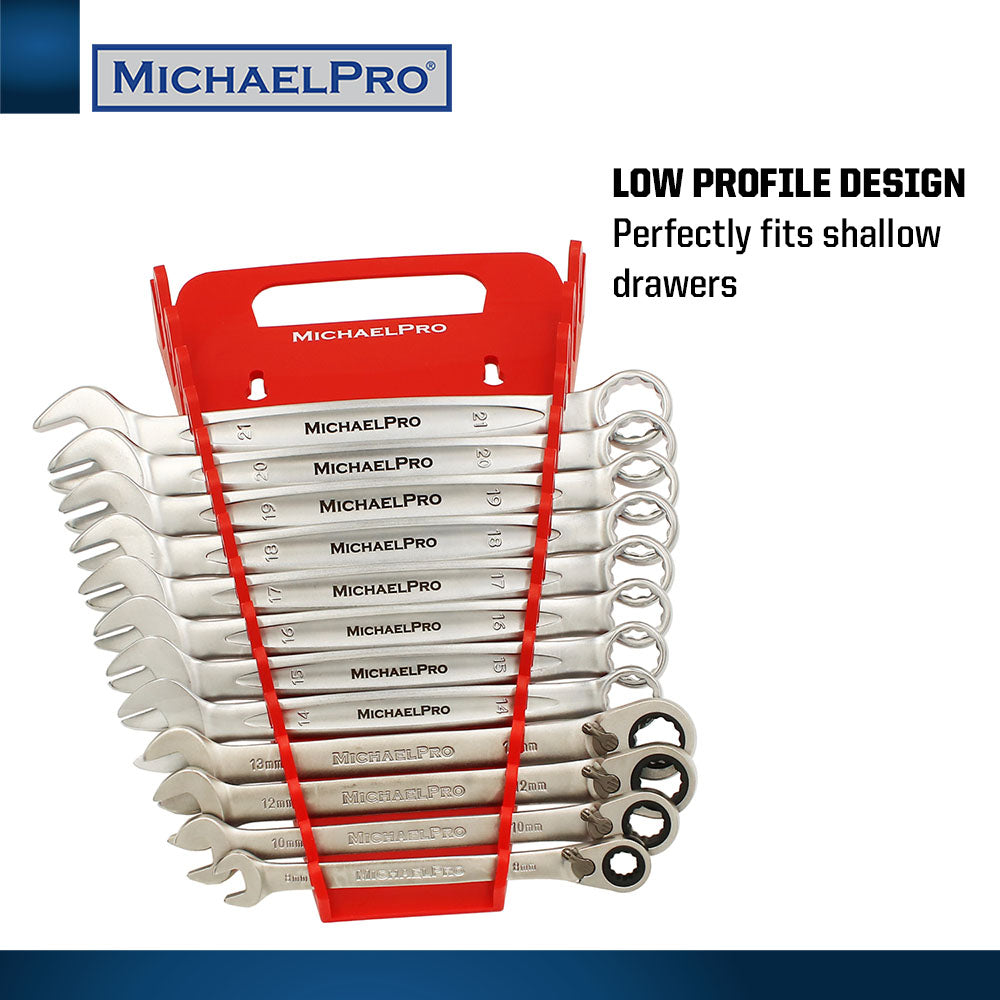 Wrench Holder with Carrying Handle, 15 Slots (MP014033) – MichaelPro
