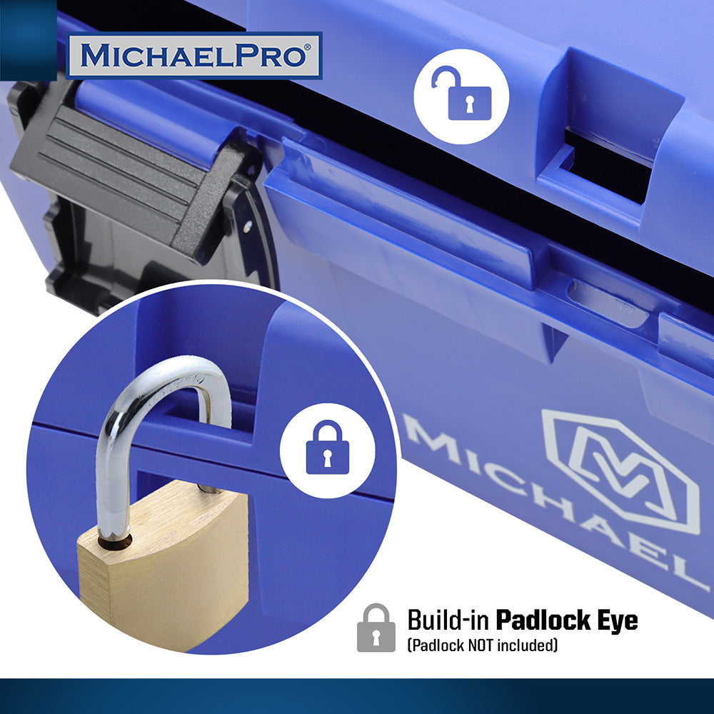 17-Inch Tool Box with Removable Inner Tray (MP014035) - MichaelPro