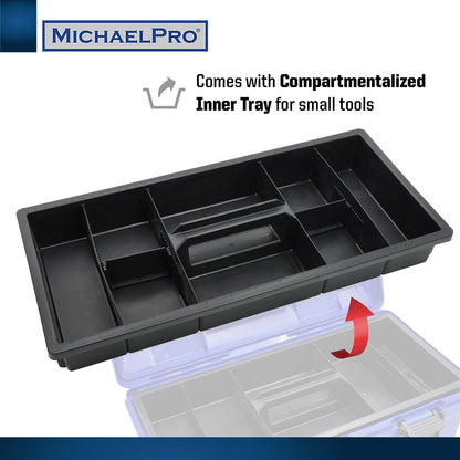 17-Inch Tool Box with Removable Inner Tray (MP014035) - MichaelPro