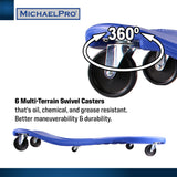 42-Inch Molded Plastic Mechanic Creeper (MP016004) - MichaelPro